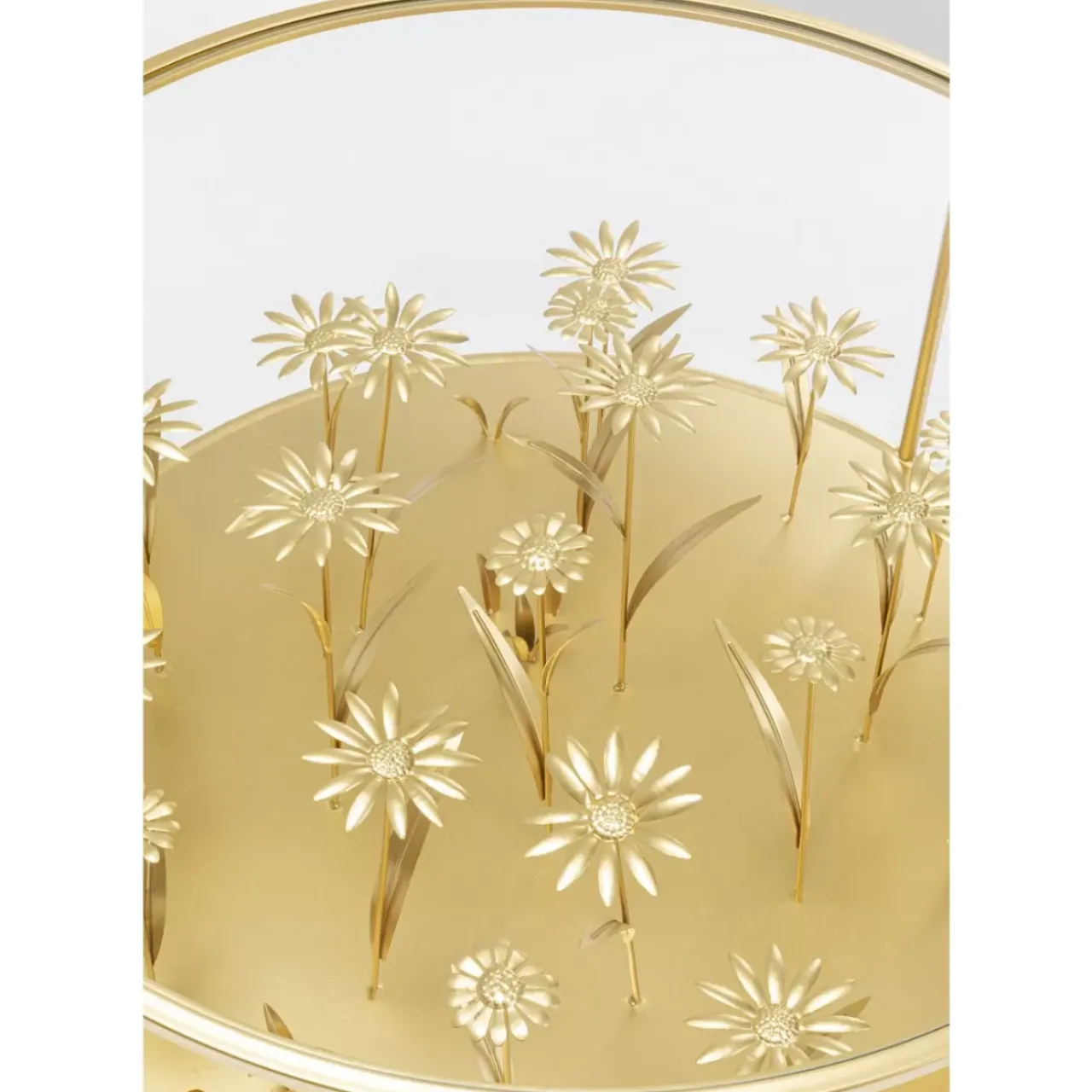 KARE Design Tische-Couchtisch Flower Meadow Gold O80