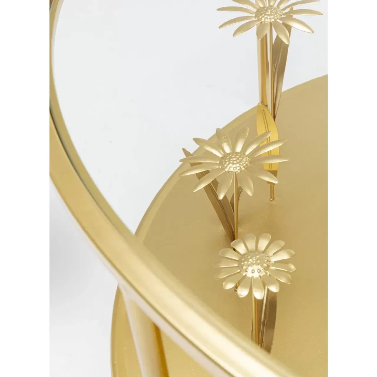 KARE Design Tische-Couchtisch Flower Meadow Gold O80