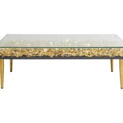 KARE Design Tische-Couchtisch Gold Flowers 120X60