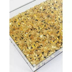 KARE Design Tische-Couchtisch Gold Flowers 120X60