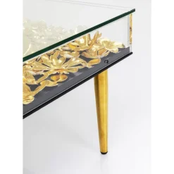 KARE Design Tische-Couchtisch Gold Flowers 120X60