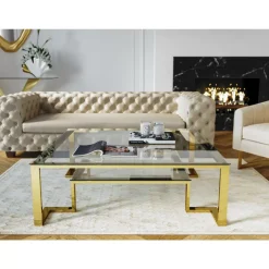 KARE Design Tische-Couchtisch Gold Rush 120X120Cm