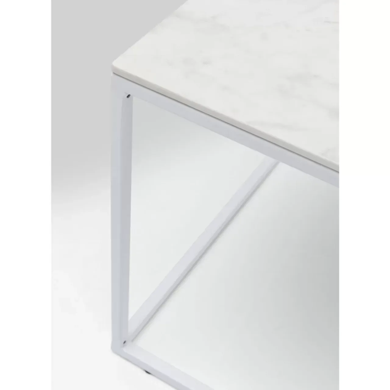 KARE Design Outdoormöbel-Couchtisch Greta Weiss 100X50