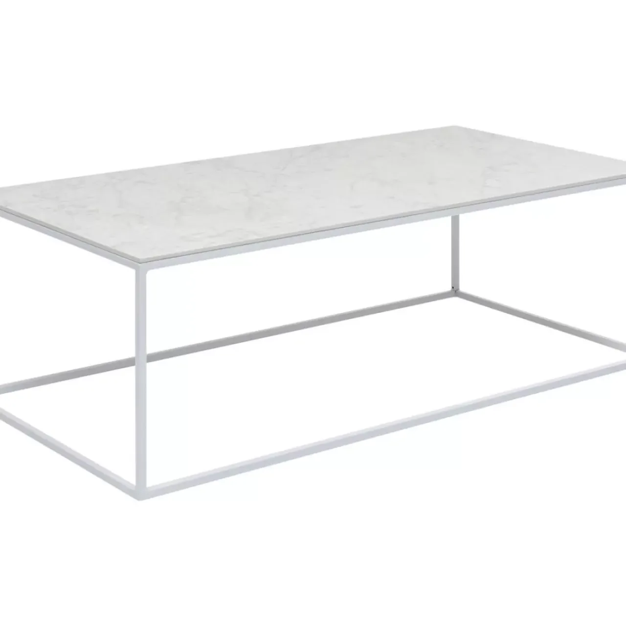 KARE Design Outdoormöbel-Couchtisch Greta Weiss 100X50