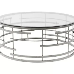 KARE Design Tische-Couchtisch Jupiter Silber O100Cm