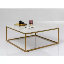 KARE Design Tische-Couchtisch Key West Gold 90X90Cm