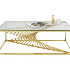 KARE Design Tische-Couchtisch Laser Gold 120X60