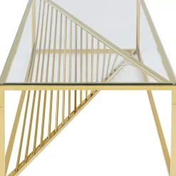 KARE Design Tische-Couchtisch Laser Gold 120X60