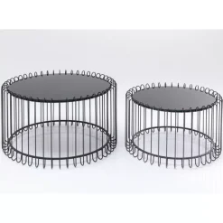 KARE Design Tische-Couchtisch Line Onyx (2/Set)