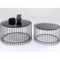 KARE Design Tische-Couchtisch Line Onyx (2/Set)