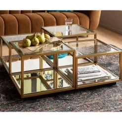 KARE Design Tische-Couchtisch Luigi Gold (4/Set)