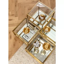 KARE Design Tische-Couchtisch Luigi Gold (4/Set)