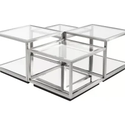 KARE Design Tische-Couchtisch Luigi Silber (4/Set)