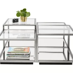 KARE Design Tische-Couchtisch Luigi Silber (4/Set)