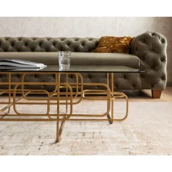 KARE Design Tische-Couchtisch Meander Gold 140X80Cm