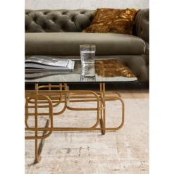 KARE Design Tische-Couchtisch Meander Gold 140X80Cm