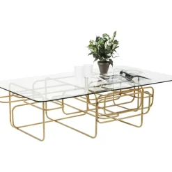 KARE Design Tische-Couchtisch Meander Gold 140X80Cm