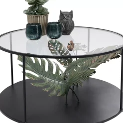 KARE Design Tische-Couchtisch Palms Schwarz O80Cm