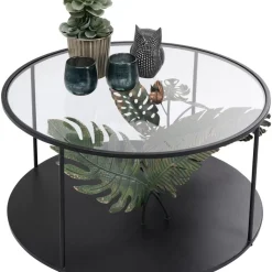 KARE Design Tische-Couchtisch Palms Schwarz O80Cm