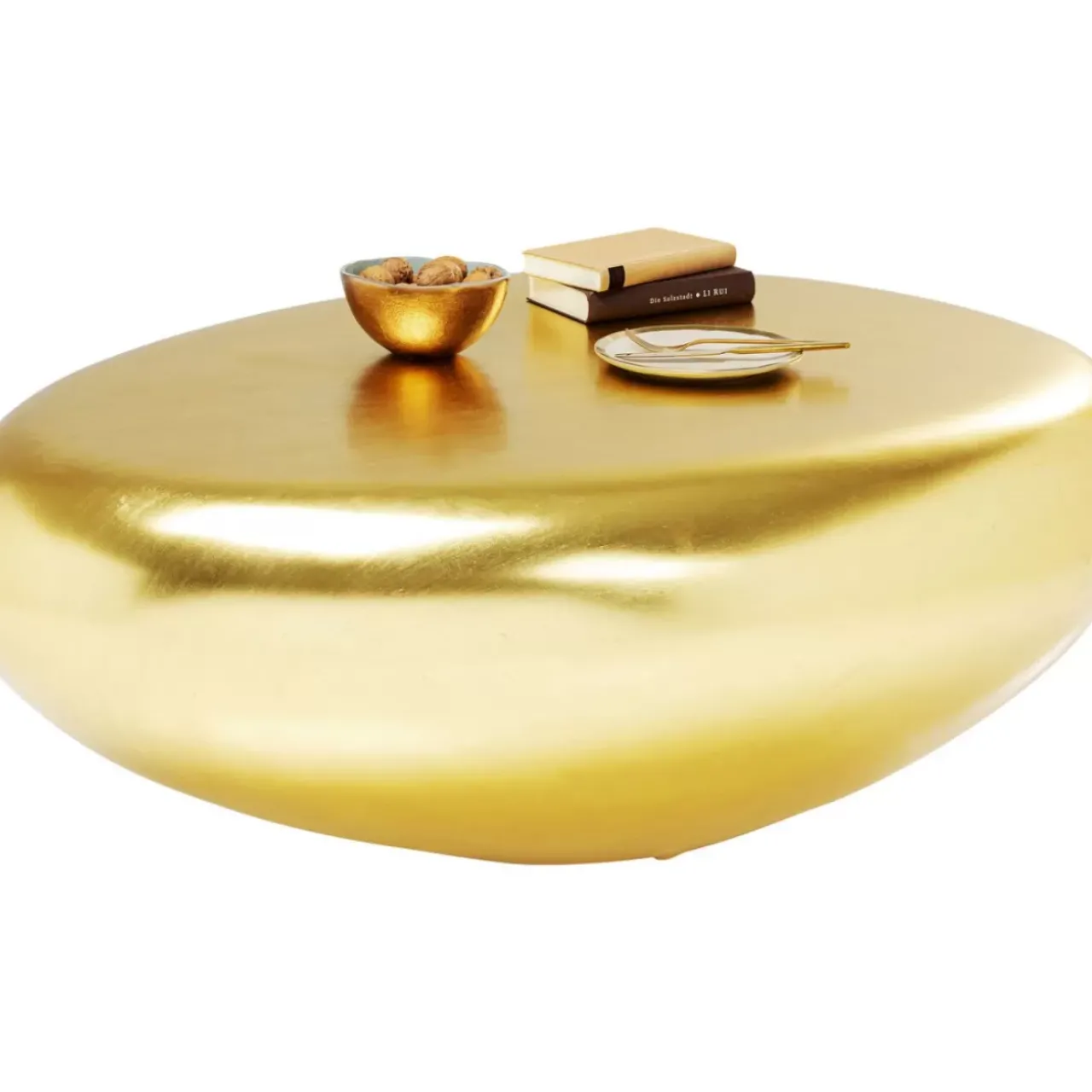 KARE Design Tische-Couchtisch Pebble Gold 122X96