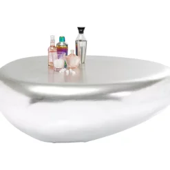 KARE Design Tische-Couchtisch Pebble Silber 122X96