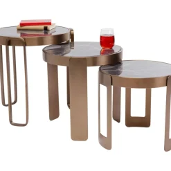 KARE Design Tische-Couchtisch Perelli Messing (3/Set)