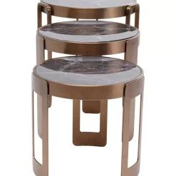 KARE Design Tische-Couchtisch Perelli Messing (3/Set)