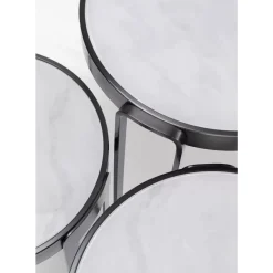 KARE Design Tische-Couchtisch Perelli Schwarz (3/Set)