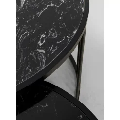 KARE Design Tische-Couchtisch Roma Schwarz (2/Set)