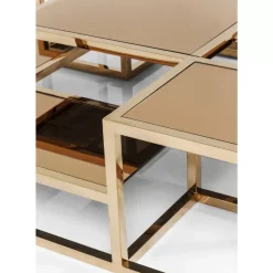 KARE Design Tische-Couchtisch Steps Gold 120X120Cm