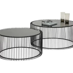 KARE Design Tische-Couchtisch Wire Black (2/Set)