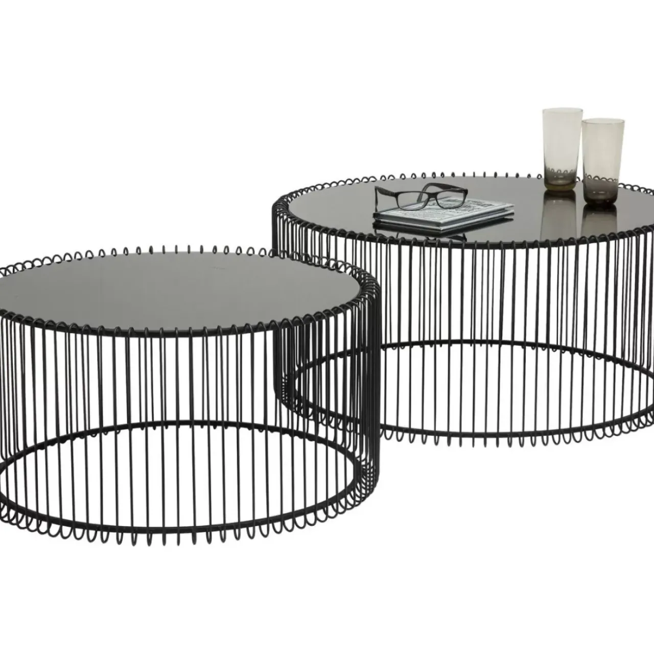 KARE Design Tische-Couchtisch Wire Black (2/Set)