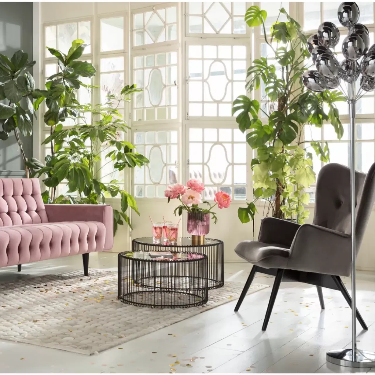 KARE Design Tische-Couchtisch Wire Black (2/Set)