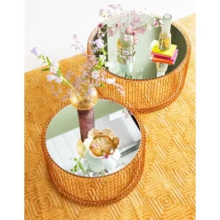 KARE Design Tische-Couchtisch Wire Copper (2/Set)