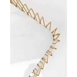 KARE Design Tische-Couchtisch Wire Glas Marble Weis 145X70Cm