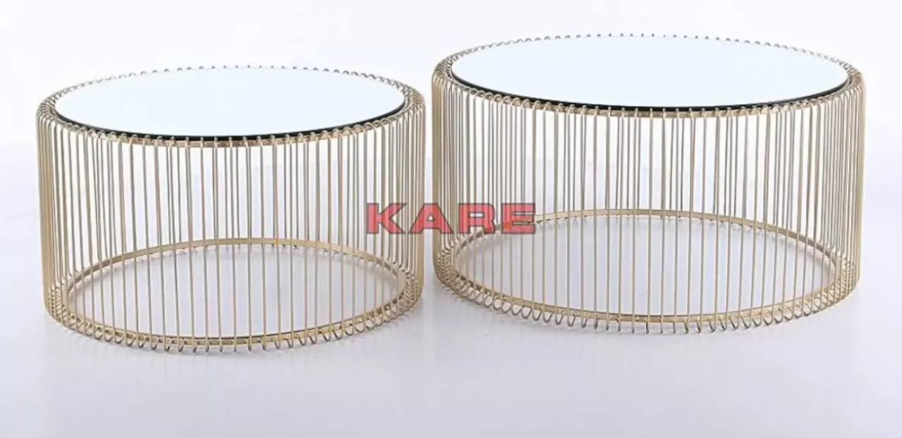 KARE Design Tische-Couchtisch Wire Messing (2/Set)