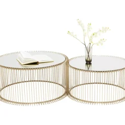 KARE Design Tische-Couchtisch Wire Messing (2/Set)