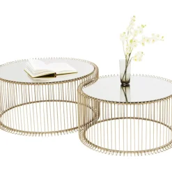 KARE Design Tische-Couchtisch Wire Messing (2/Set)