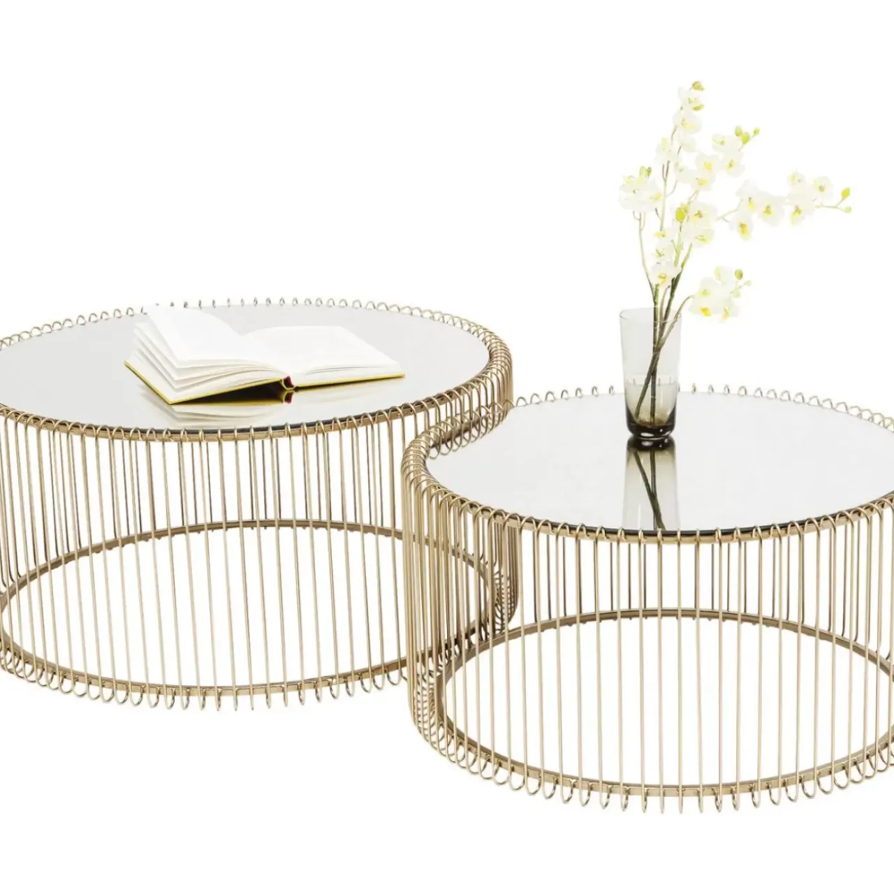 KARE Design Tische-Couchtisch Wire Messing (2/Set)