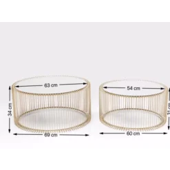 KARE Design Tische-Couchtisch Wire Messing (2/Set)