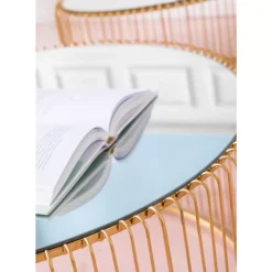 KARE Design Tische-Couchtisch Wire Uno Brass 60X90Cm