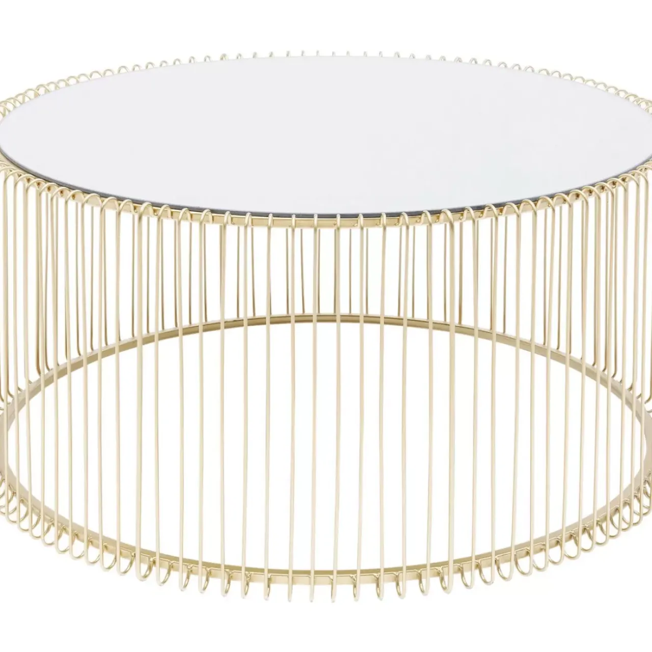 KARE Design Tische-Couchtisch Wire Uno Brass O80Cm