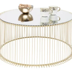 KARE Design Tische-Couchtisch Wire Uno Brass O80Cm