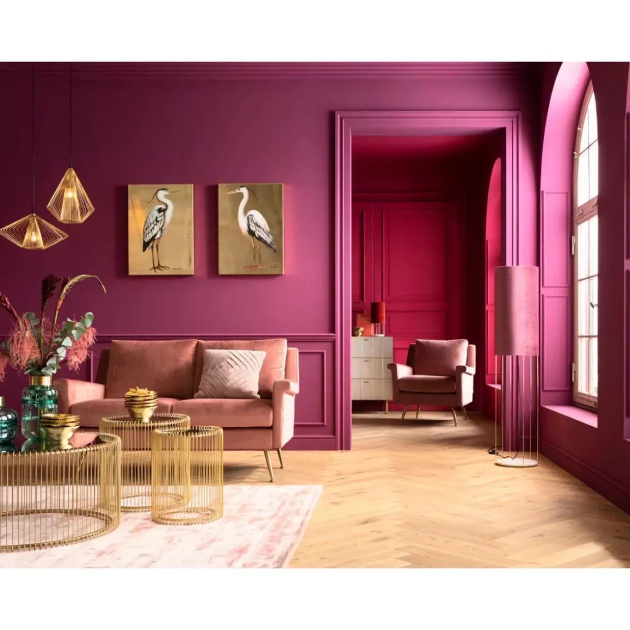 KARE Design Tische-Couchtisch Wire Uno Brass O80Cm