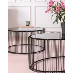 KARE Design Tische-Couchtisch Wire Uno Schwarz 60X90Cm