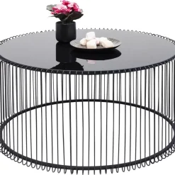 KARE Design Tische-Couchtisch Wire Uno Schwarz O80Cm