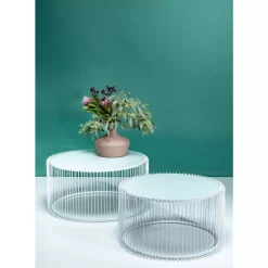KARE Design Tische-Couchtisch Wire White (2/Set)