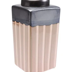 KARE Design Deko & Geschenkartikel-Deko Dose Mocca Stripes 30Cm