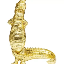 KARE Design Deko & Geschenkartikel-Deko Figur Alligator Gold 39Cm