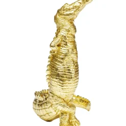 KARE Design Deko & Geschenkartikel-Deko Figur Alligator Gold 39Cm